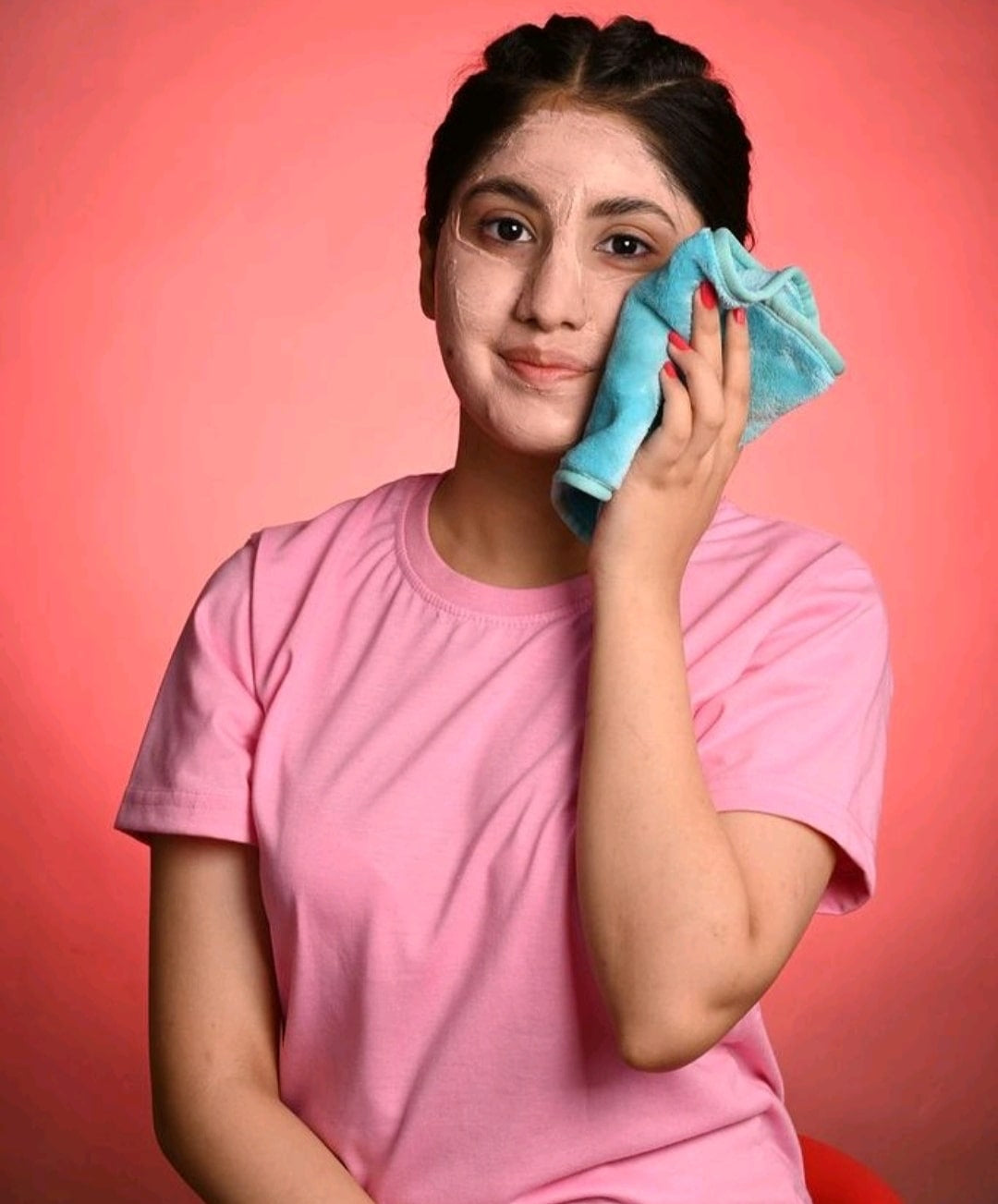 Big Microfiber Makeup Removing Towel – Aqua blue