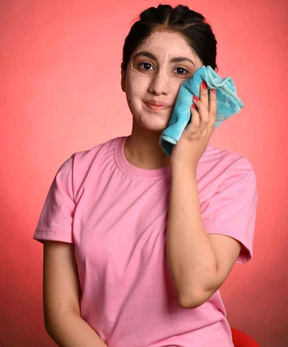 Big Microfiber Makeup Removing Towel – Aqua blue