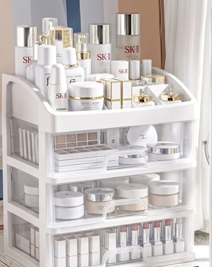 3-layer home organizer storage box multi-purpose space saving container for clothes cosmetics home use Aalaa Shop