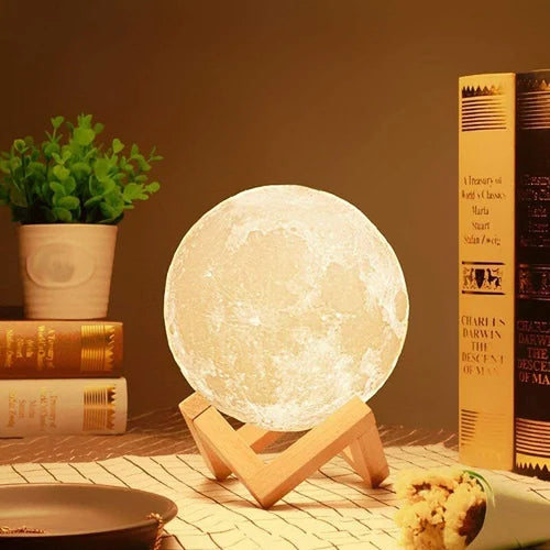 USB moon lamp 7 color LED night light decorative bedside lamp for bedroom kids room aesthetic lighting Aalaa Shop