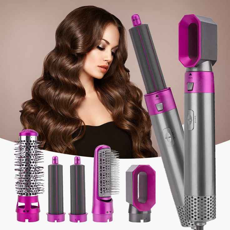 5 in 1 hot air hair styler dryer brush multi styling hair tool for straightening curling drying salon style hair Aalaa Shop